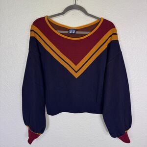 Elhoffer Design Sweater Womens Large Corps Balloon Sleeve Boho Costume Cosplay
